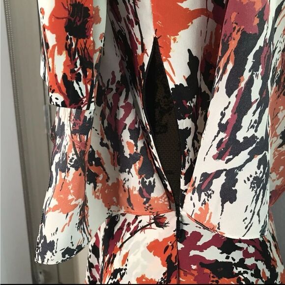 Roberto Cavalli Silk Dress SIze 40 Womens US 4 Multicolor Long Sleeve Asymmetric - Picture 7 of 12